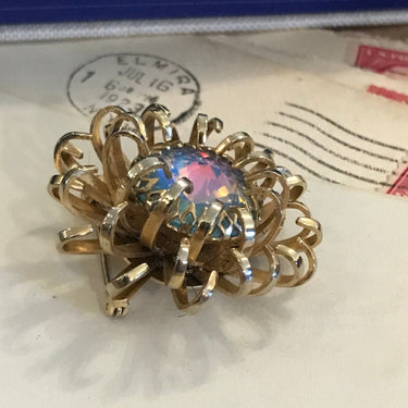 Sarah Coventry Aurora Borealis Brooch Jewelry Bloomers and Frocks